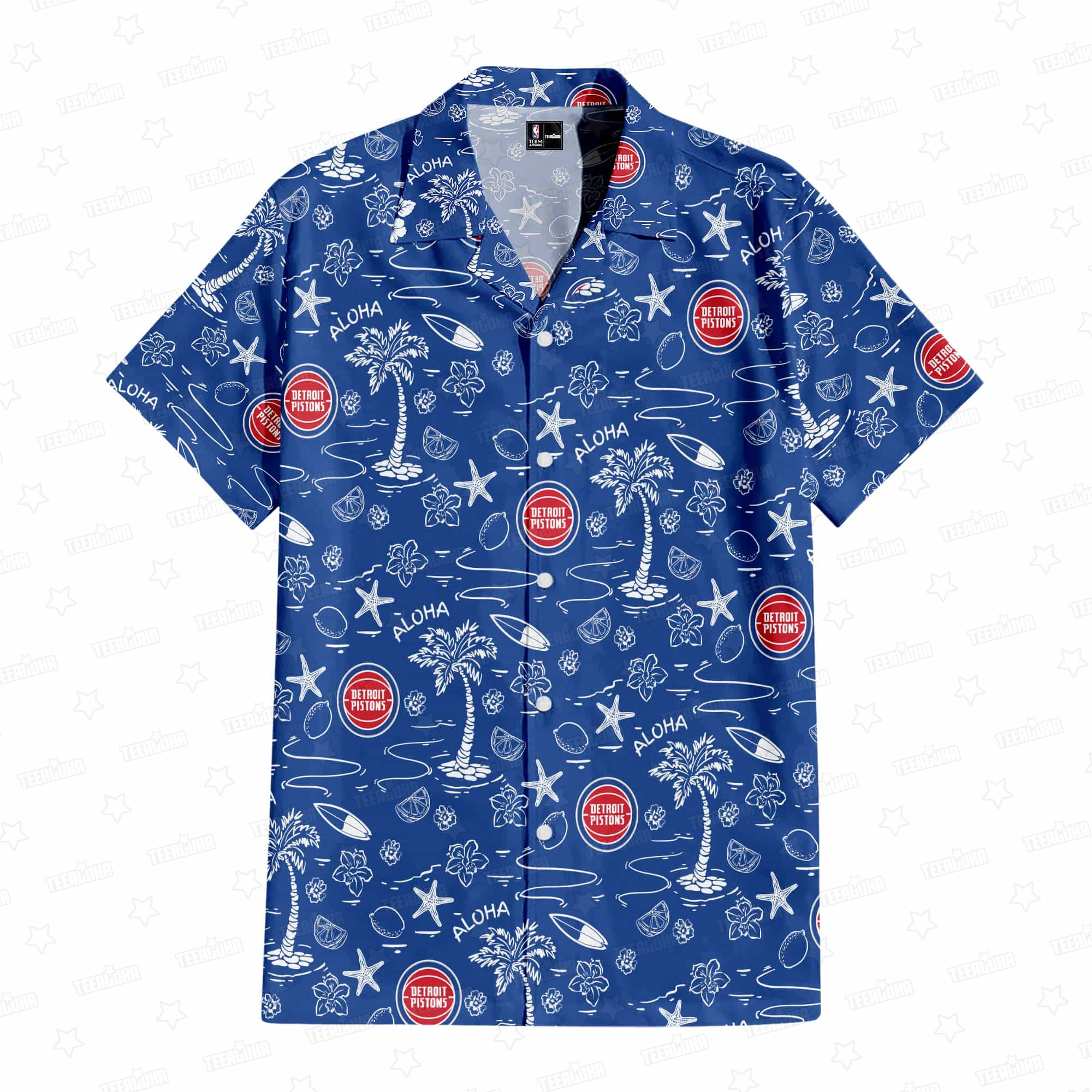 Detroit Pistons Hawaiian Shirt