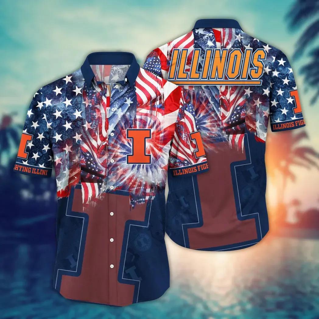 Illinois Fighting Illini Hawaiian Shirts